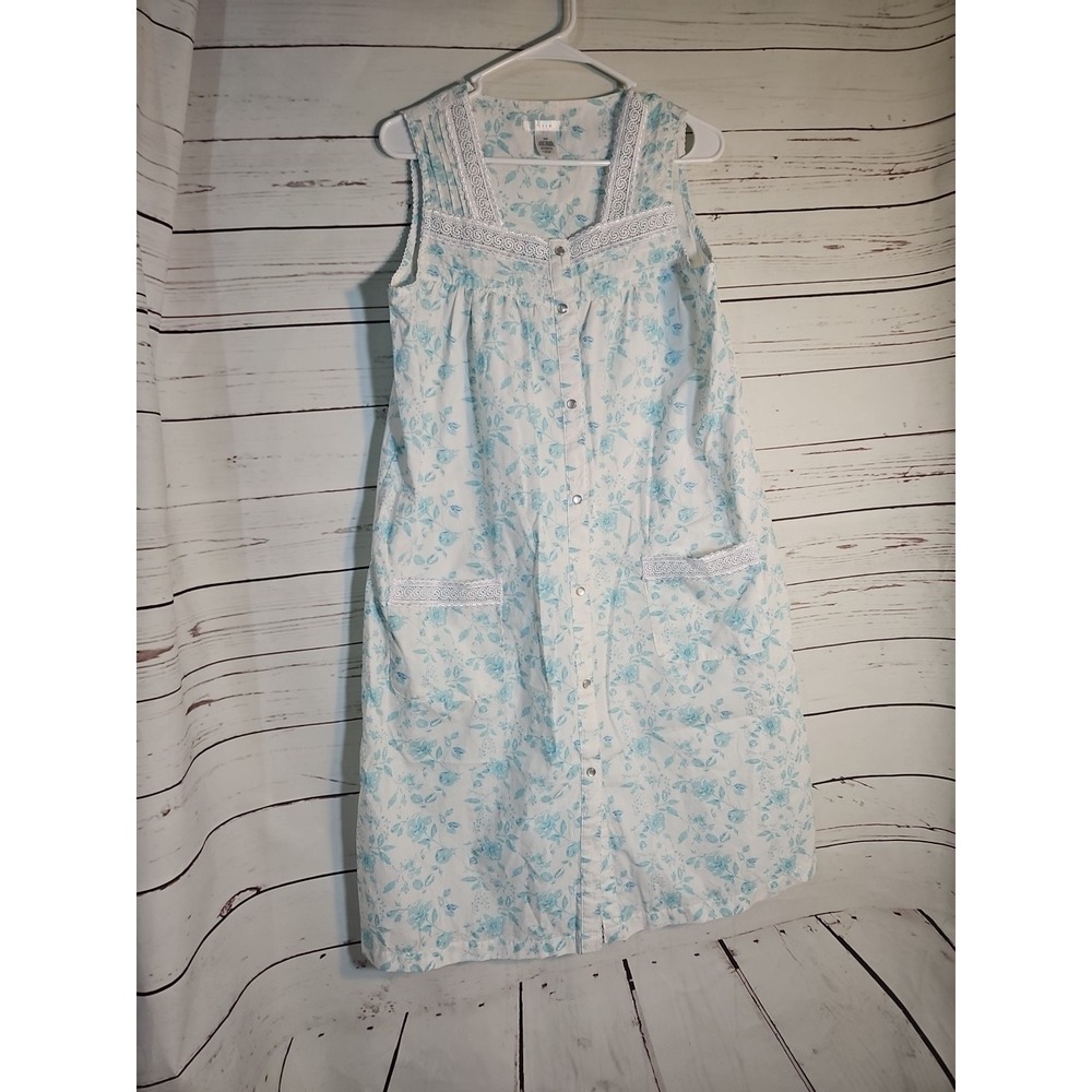 Pink K Blue Floral Sleepwear DRESS SIZE M‎